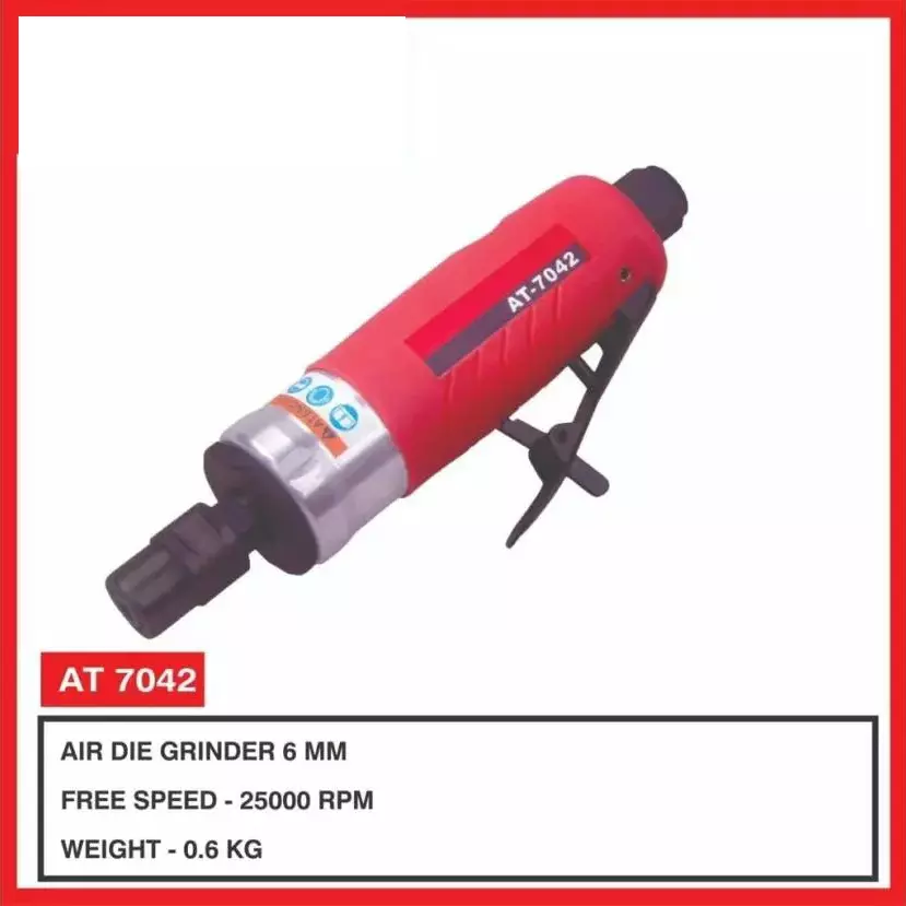 INTECO Mini Air Angle Die Grinder IR Type 1/4 inch (6.35 mm) Air Inlet and 25000 RPM Free Speed, AT 7042 (Without Cutting Wheel)