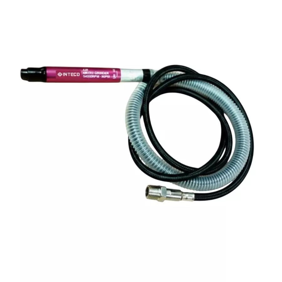 Inteco Micro Air Die Grinder Round Housing Collet Size 3 mm, 54000 RPM Speed and 5.7 SCFM Air Flow, AT 3170