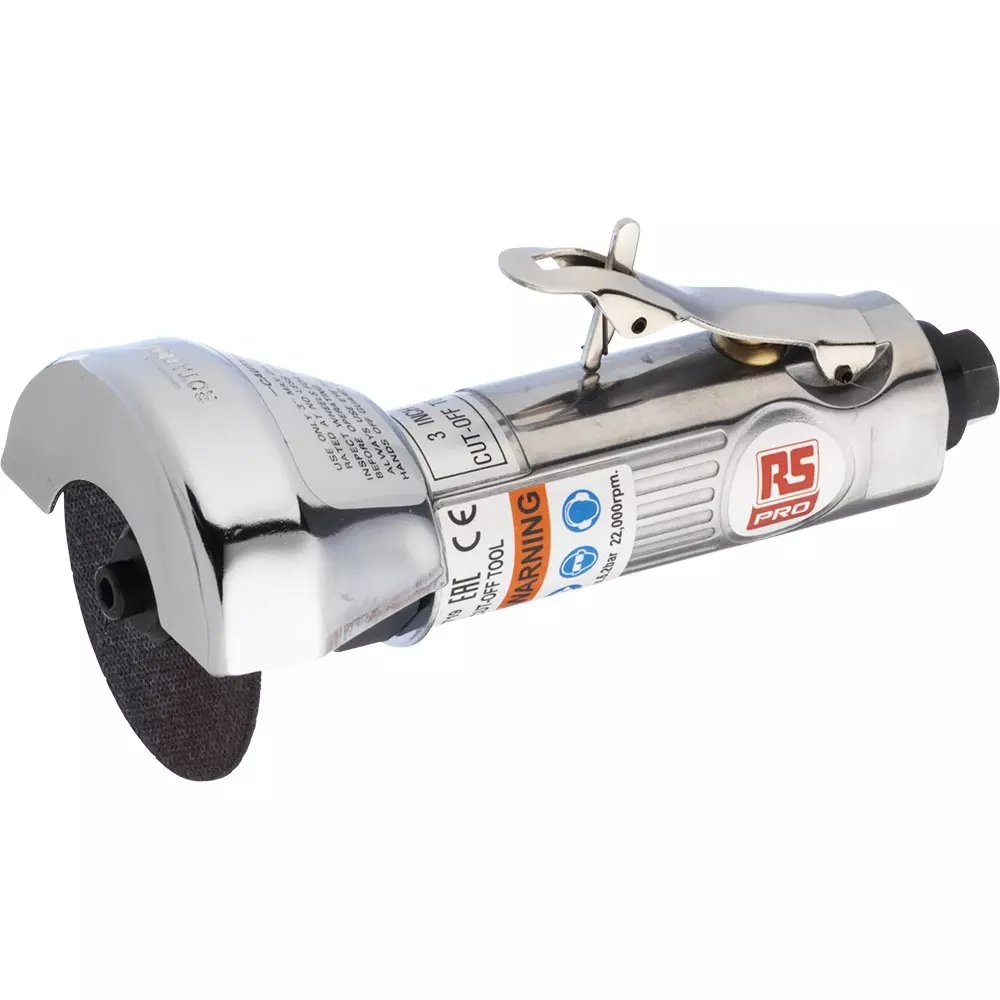 RS PRO Air Grinder 130 L/min Cut Off Tool 6.35 mm 6.2 bar Max Pressure 10 mm 190 mm, 7398424