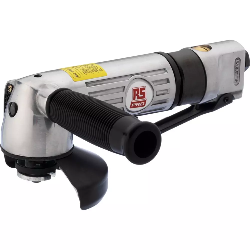 RS PRO Air Grinder 170 L/min Air Angle Grinder 6.35 mm 6.2 bar Max Pressure 10 mm 254 mm, 7398389