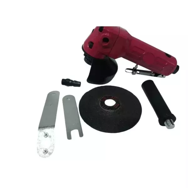 INTECO Air Angle Grinder 1/4 inch (6.35 mm) Air Inlet and 11000 RPM Free Speed, AT 282SG (With Cutting Disc)