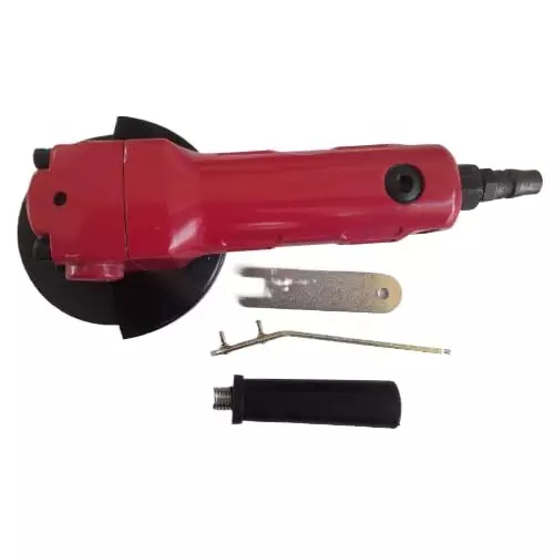 INTECO Air Angle Grinder 1/4 inch (6.35 mm) Air Inlet and 11000 RPM Free Speed, AT 282SG (With Cutting Disc)