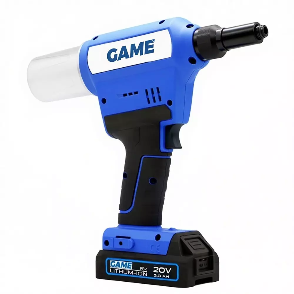 GAME Battery Operated Riveting Tool 380x250x200 mm Size 26 mm Stroke 20 kN Pull Force, BR-2620