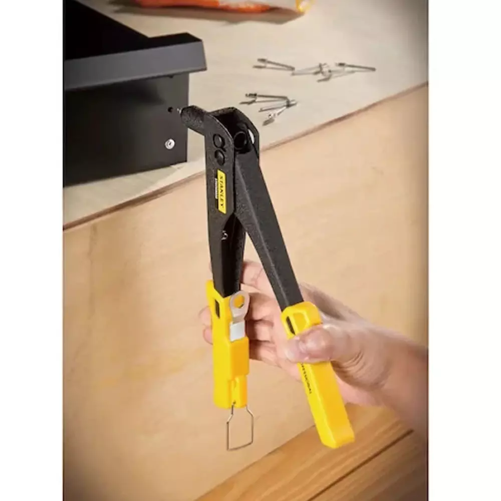 XLNT Hand Rivertor Non Slip Plastic Handle Material Yellow, Black 2.4, 3.2, 4, 4.8 mm Rivet Size