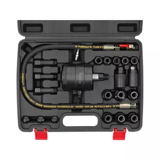 Yato 21 Pcs Pneumatic Puller Set 30 NM Maximum Torque and 0.5-0.8 MPa Working Pressure, YT-05335