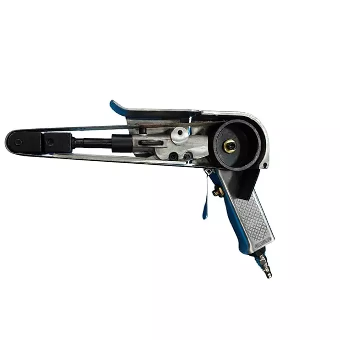 INTECO Air Powered Belt Sander 6 cfm Average Air Consumption and 10x330 mm Belt Size, AT 480SG (With Sanding Belt)