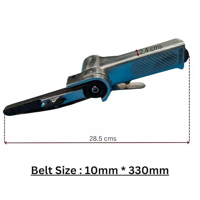 INTECO Air Powered Belt Sander 6 cfm Average Air Consumption and 10x330 mm Belt Size, AT 480SG (With Sanding Belt)