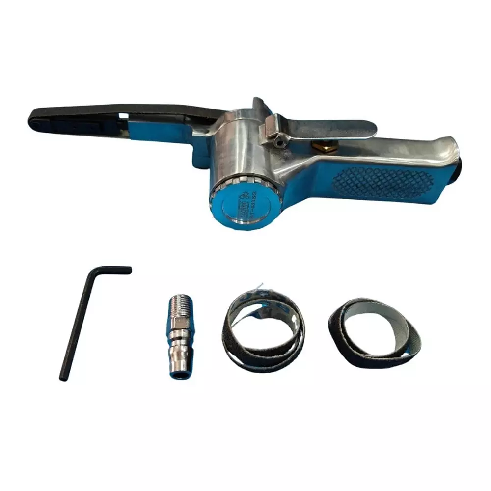 INTECO Air Powered Belt Sander 6 cfm Average Air Consumption and 10x330 mm Belt Size, AT 480SG (With Sanding Belt)