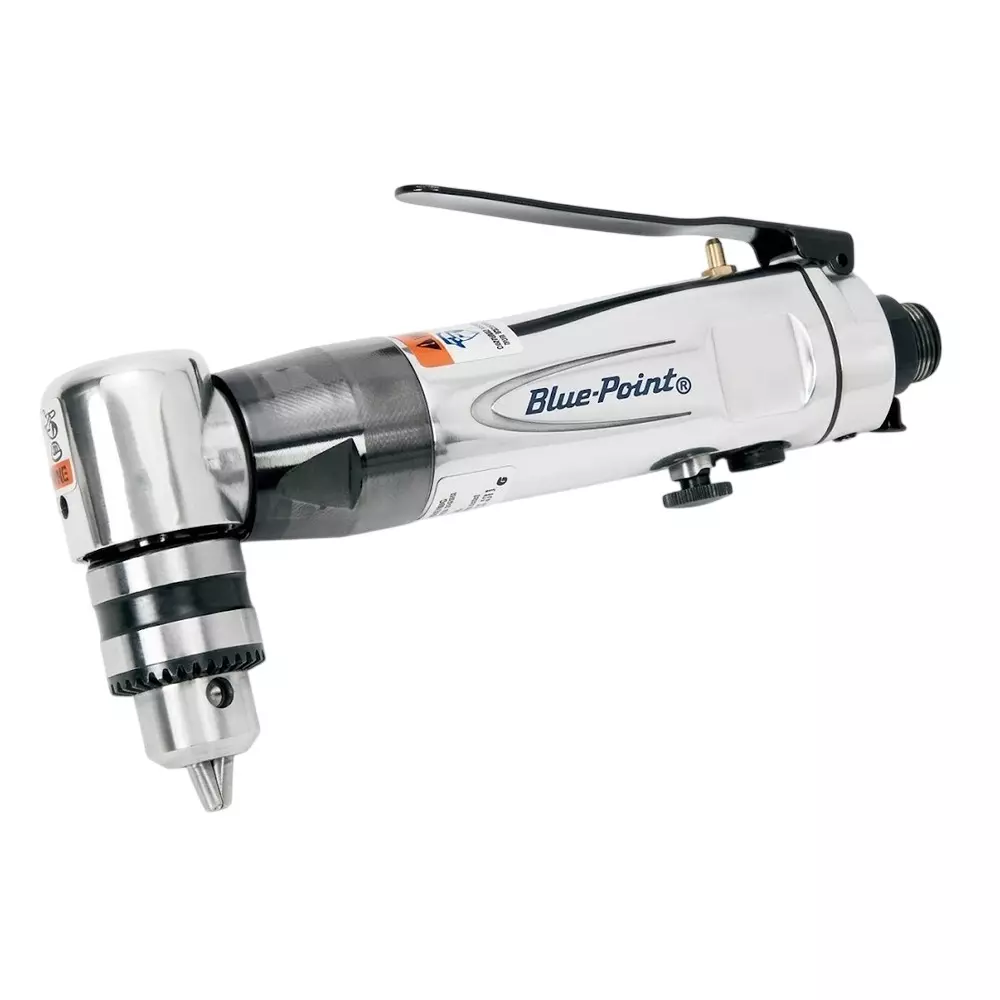 Blue-Point 0.19 kW Right Angle Drill 3/8 inch (9.5 mm) Chuck Size and 1320 RPM Free Speed, AT811
