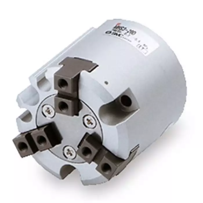 SMC 3 Finger Double Action Pneumatic Gripper, Parallel Gripping Type, MHS3-63D