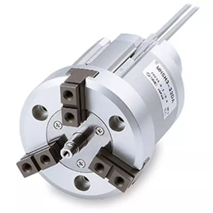 SMC 3 Finger Double Action Pneumatic Gripper, Parallel Gripping Type, MHSH3-32D