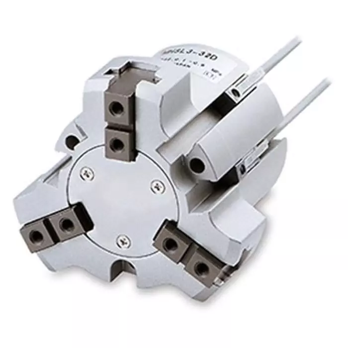 SMC 3 Finger Double Action Pneumatic Gripper, Parallel Gripping Type, MHSL3-63D