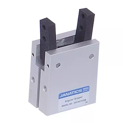 Janatics Pneumatic Gripper With Angle Jaw 16 mm Piston Dia, AG1A01016B
