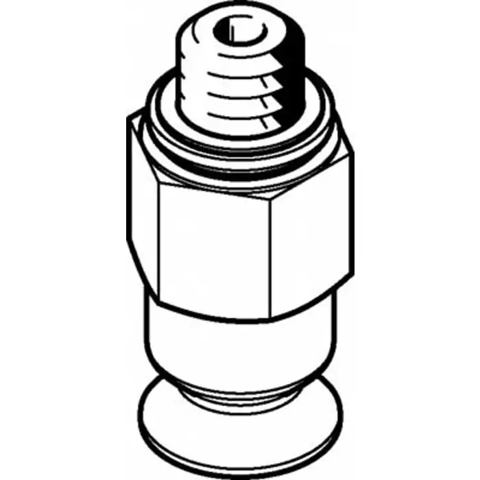 FESTO 8 mm Flat Suction Cup, VAS-8-M5-SI-B