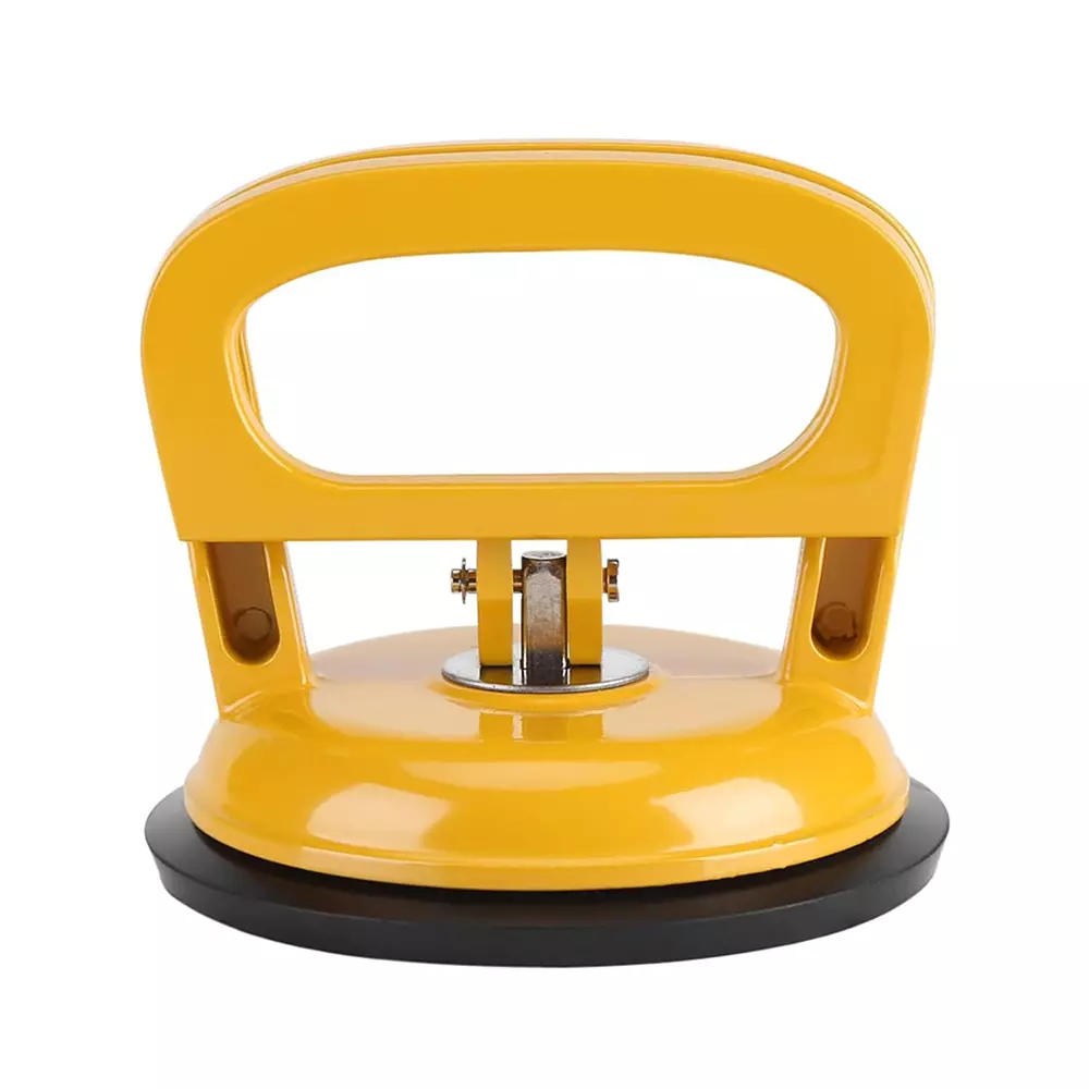 GENERIC 10 cm Premium One Head Suction Cup Yellow For Lift, Carry, Move Flat Objects Lever Tool