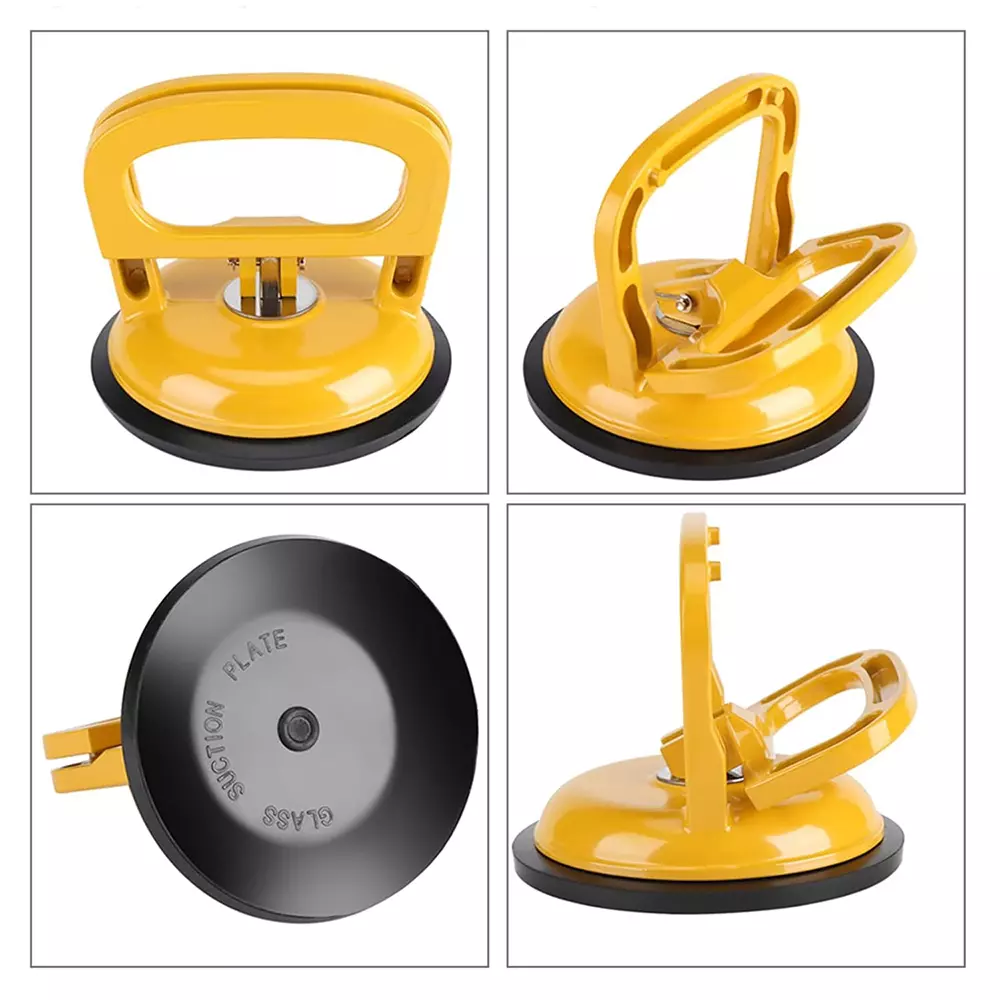 GENERIC 10 cm Premium One Head Suction Cup Yellow For Lift, Carry, Move Flat Objects Lever Tool