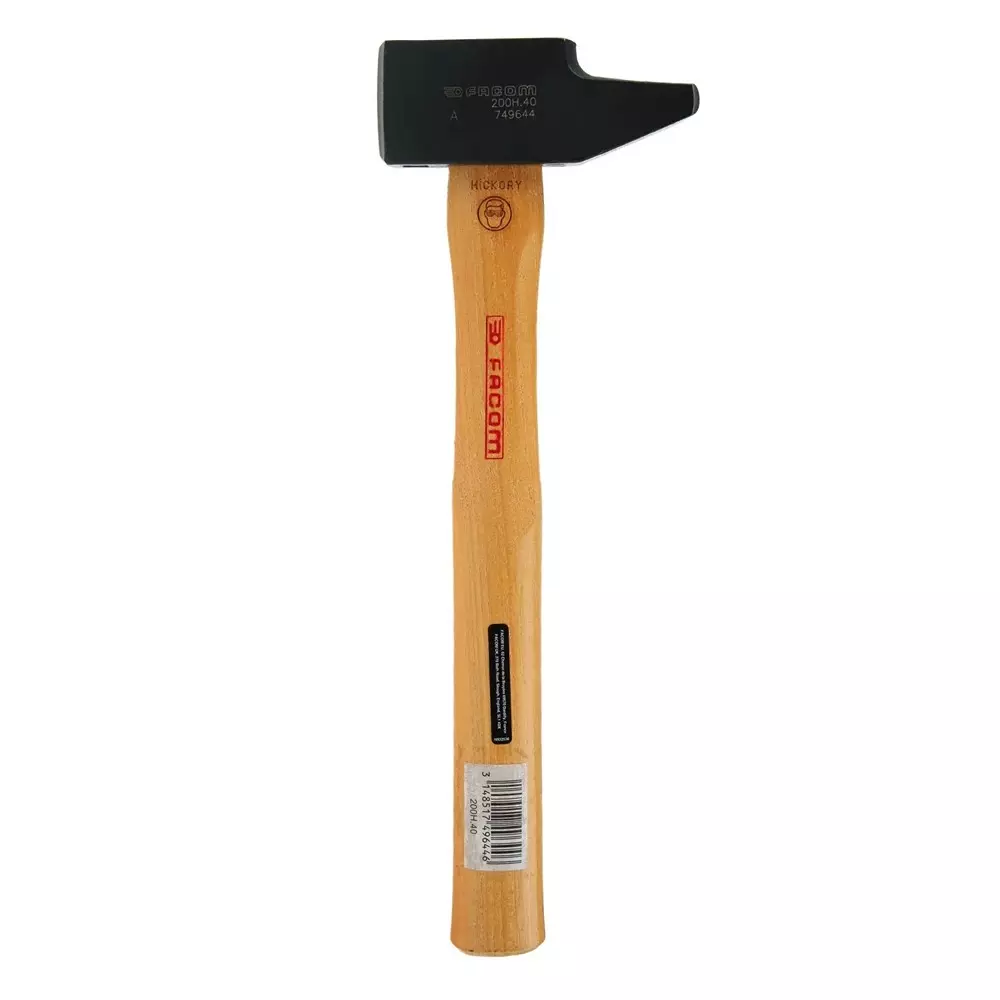 Facom Steel Engineers Hammer with Hickory Wood Handle, 1kg, 200H.40PB