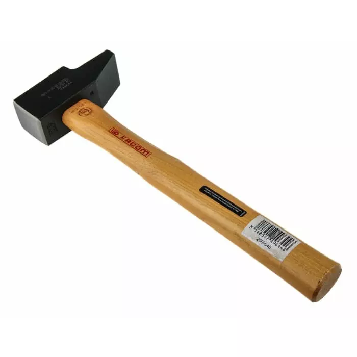 Facom Steel Engineers Hammer with Hickory Wood Handle, 1kg, 200H.40PB