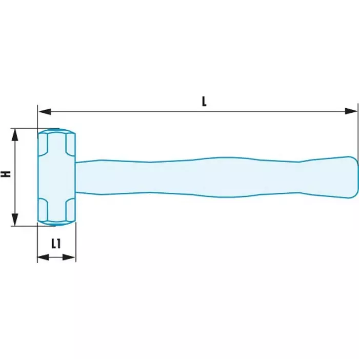 Facom Beryllium Copper Sledgehammer with Wood Handle, 3.9kg, 1261H.300SR
