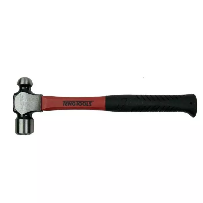 Teng Tools Carbon Steel Ball-Pein Hammer with Rubber Handle, 483g, HMBP12