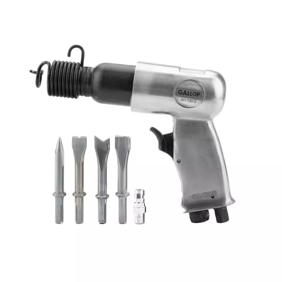 Gallop 4500 BPM Air Hammer 2.0 HP Compression and 1/4 inch (6.35 mm) Inlet, G-AH150(S) (With 4 Chisels)