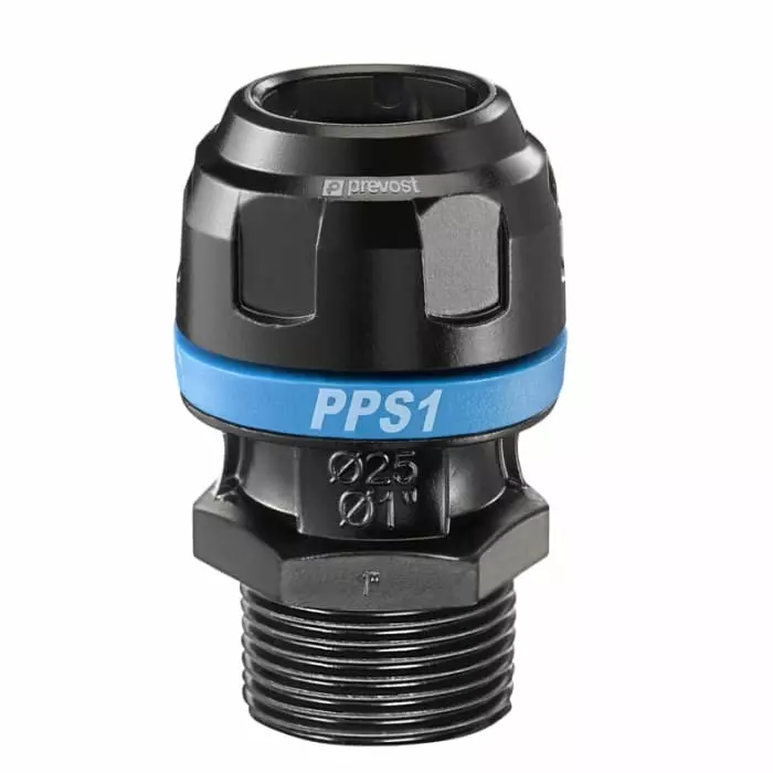 PREVOST 16 Bar Aluminium R 1/2 Thread Fitting, 20 mm Outside Diameter, PPS1 mm2012