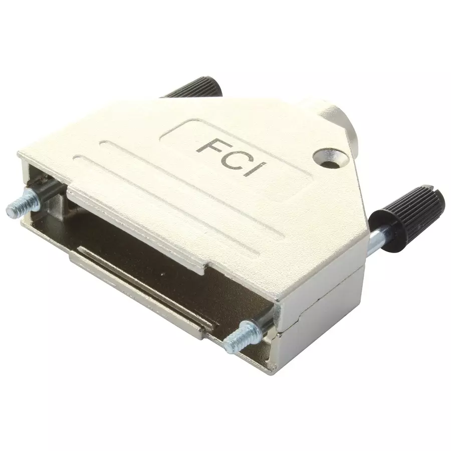 AMPHENOL COMMUNICATIONS SOLUTIONS D-SUB BACKSHELL, SIZE DB, 180DEG, ZINC, 8655MH2501BLF