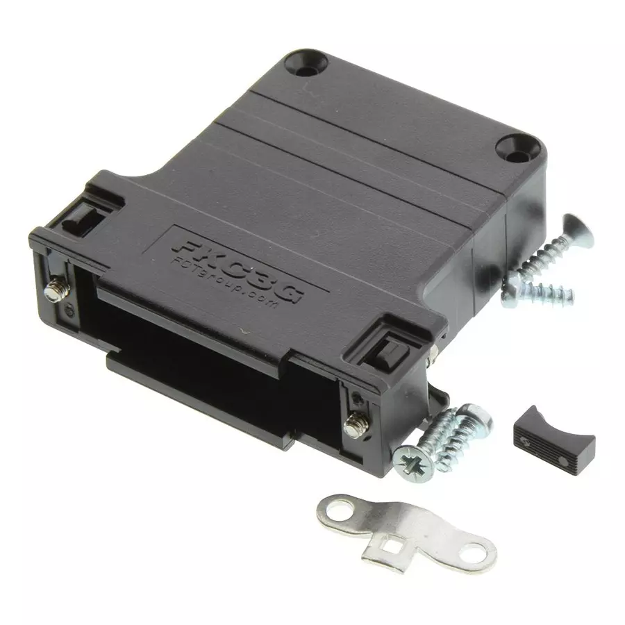 MOLEX D Sub Backshells D-SUB BACKSHELL, DB, 180DEG, ABS/PC 173111-0026