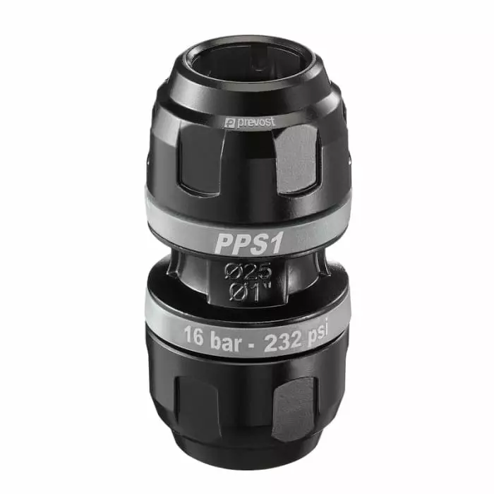 PREVOST 16 Bar Aluminium Equal Sliding Union, 40 mm Outside Diameter, PPS1 UNS40