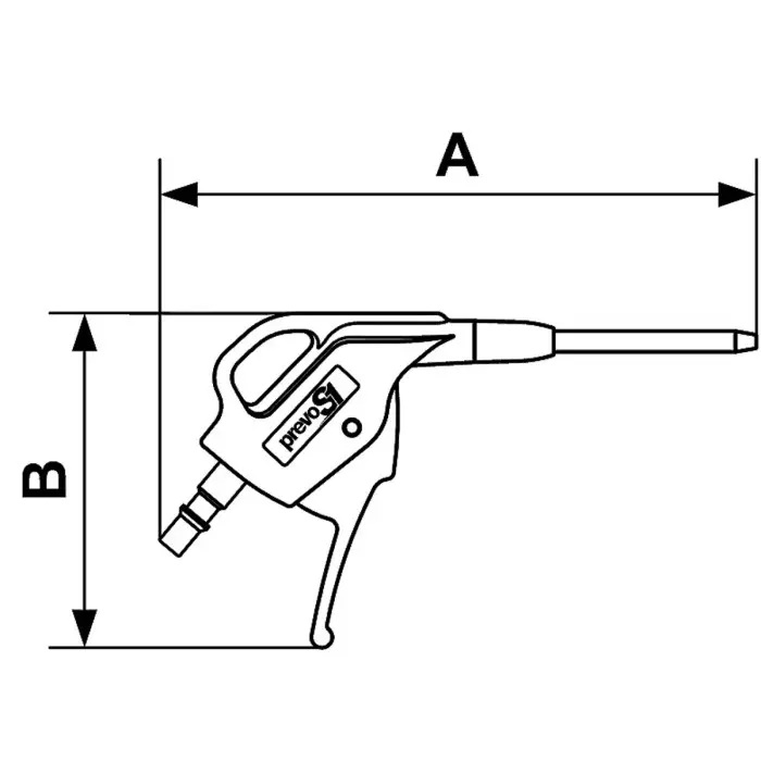 PREVOST 6 Bar Air Blo W Gun, ISOC 6 Air Inlet (BSP), CBG 06MTL