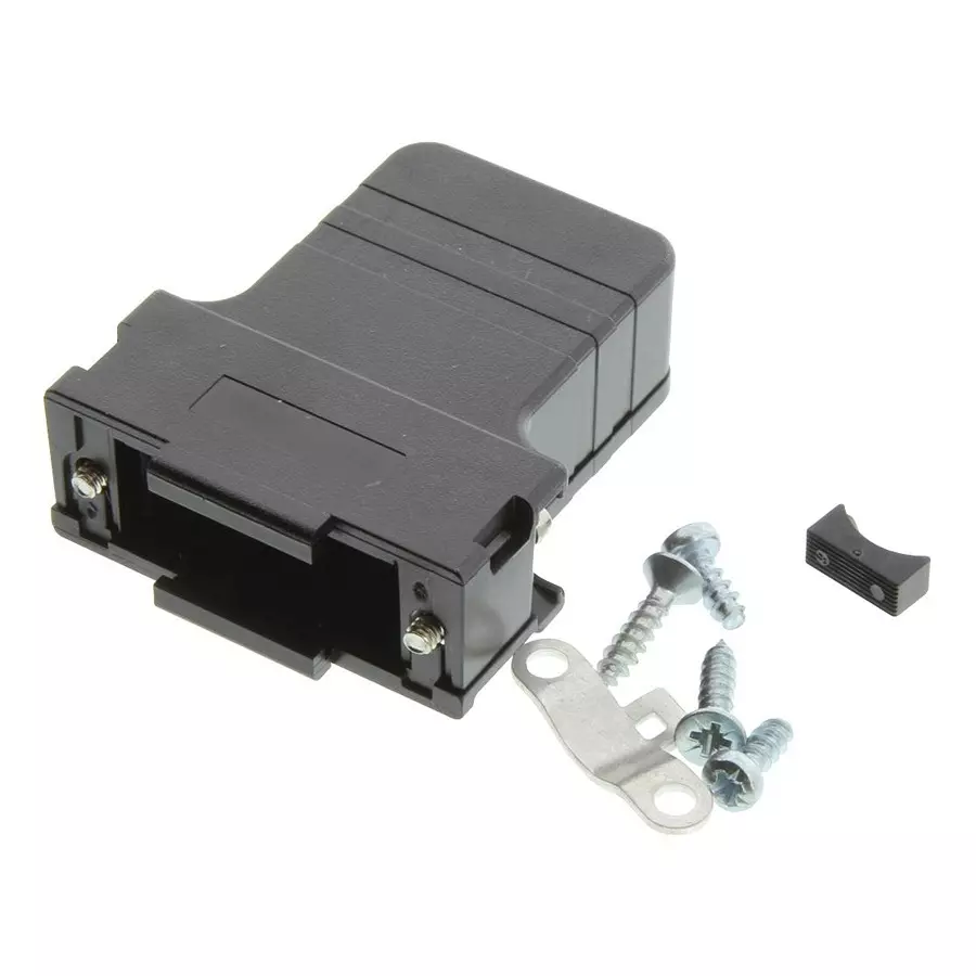 MOLEX D Sub Backshells D-SUB BACKSHELL, DA, 180DEG, ABS/PC 173111-0025