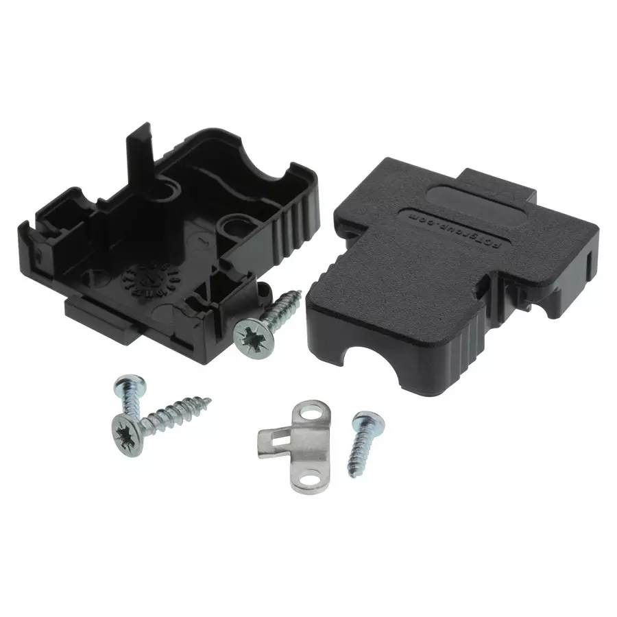 MOLEX D Sub Backshells D-SUB BACKSHELL, DE, 180DEG, ABS/PC 173111-0019