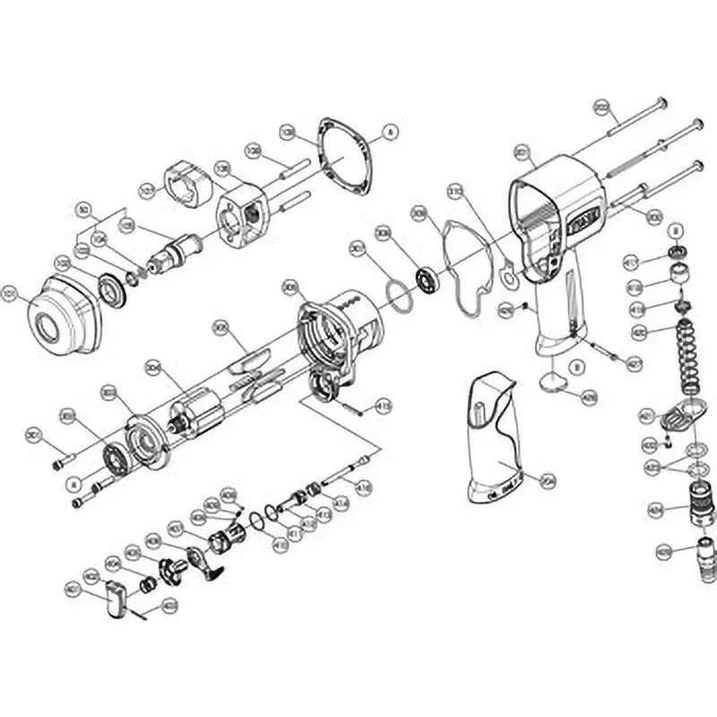 Tone Air Impact Wrench Ai4201 Parts Lever 406 Drawing Number, Ai214