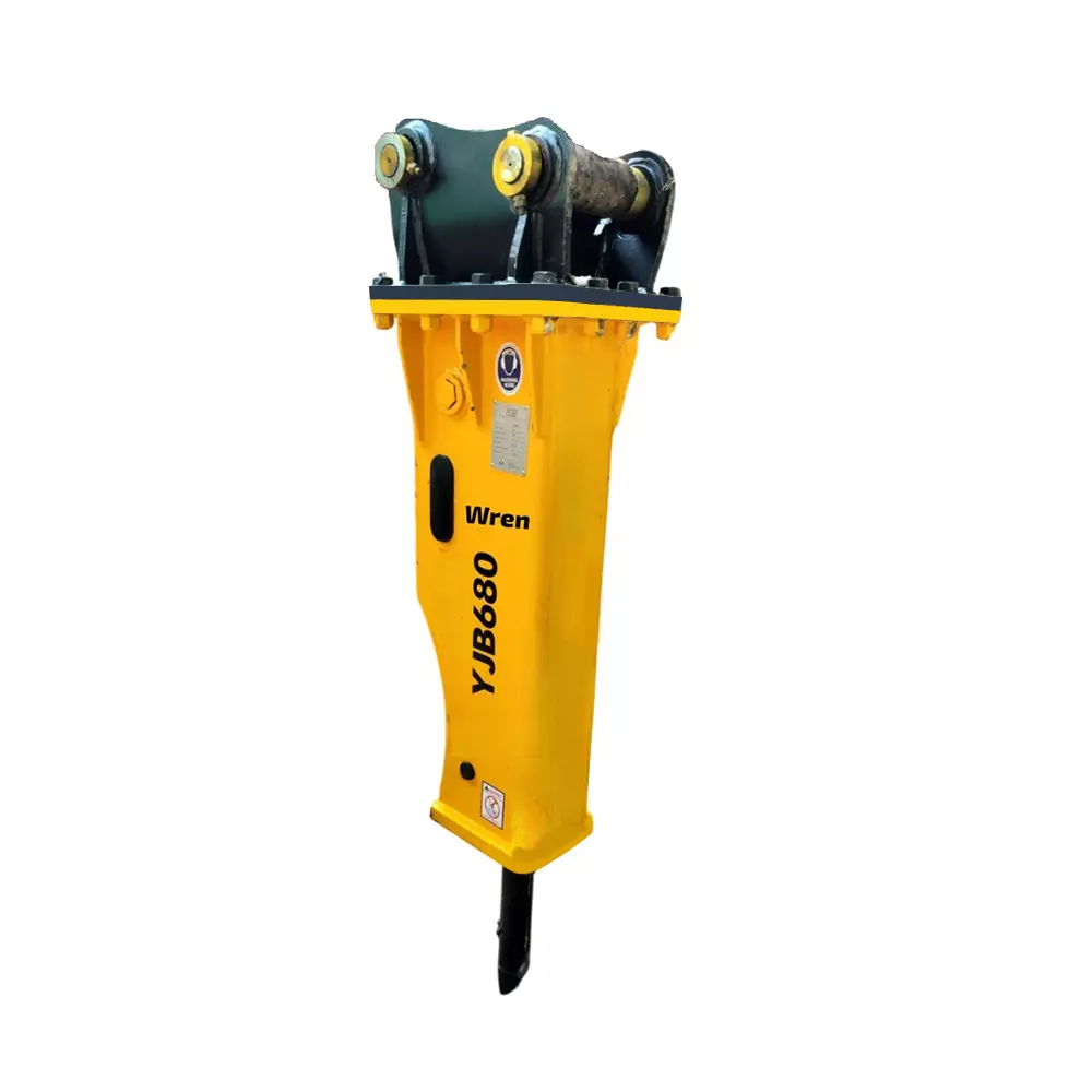 Wren Hydraulic Breaker 36-60 L/min Working Flow 68 mm Chisel Diameter for Industrial Use, YJB 680