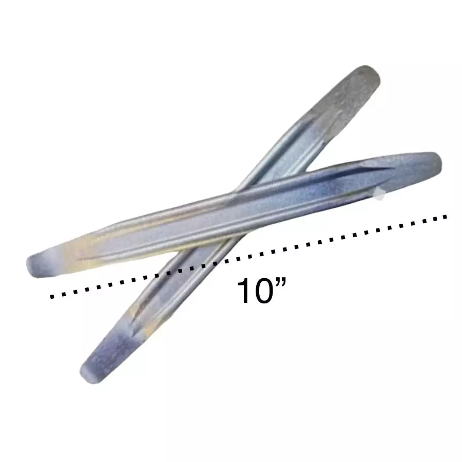 MEC Tyre Lever Tool Drop Forged Steel Chrome Plated Finish 10x3/4 inch for Both Heavy-Duty Trucks and Light Vehicles, MEC11711 (Set of 2 Pcs)