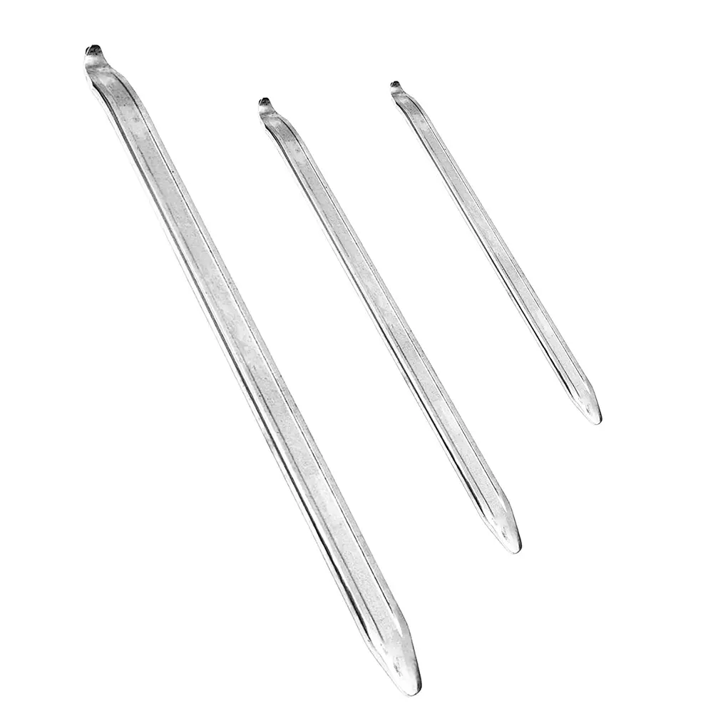 MEC Tyre Lever Tool Steel Silver Tone Chrome Plated 10, 12 & 18 inch for Both Heavy-Duty Trucks and Light Vehicles, MEC11621 (Set of 3 Pcs)