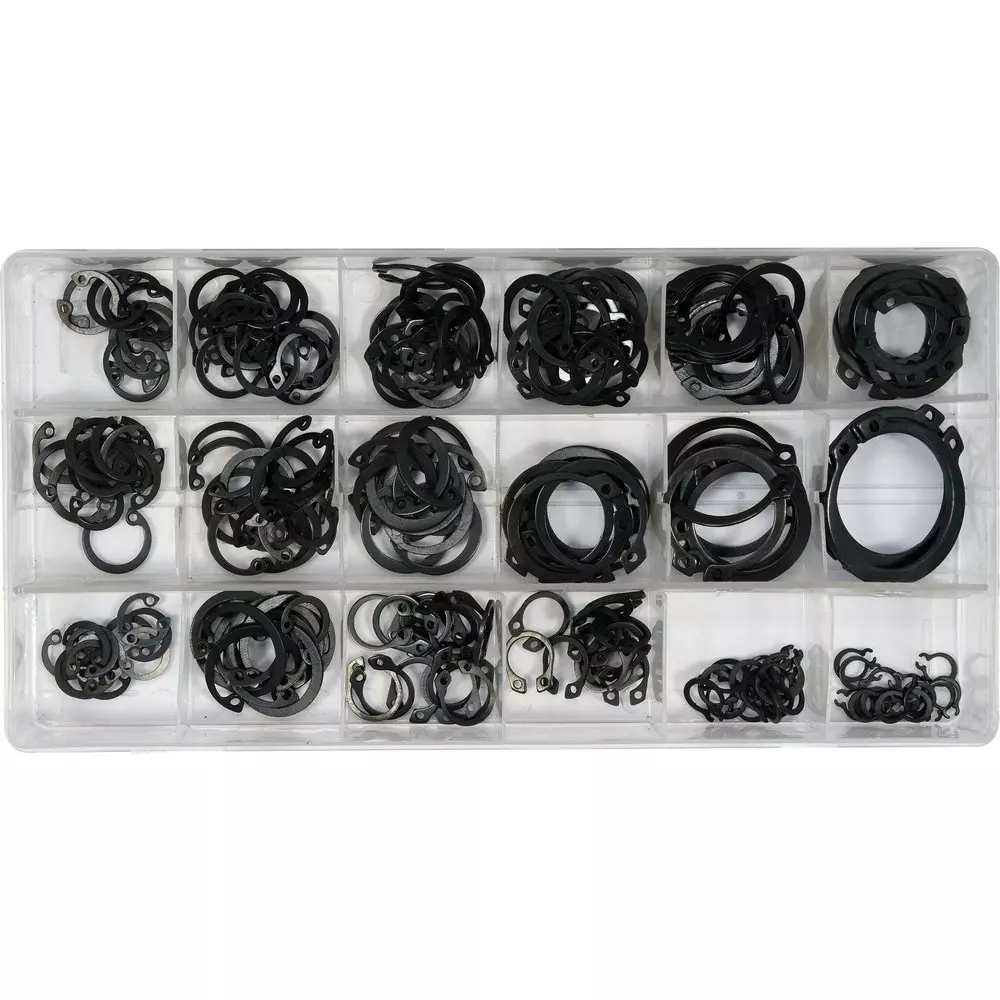 Yato GRD External and Internal Snap Rings Assortment Manganese Steel, YT-06882 (Pack of 225 Pcs)