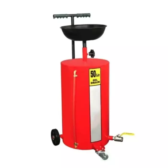 HUKUMS Manually Operated Oil Suction or Drainer Tank Mild Steel 50 L Capacity 3 L Bowl Capacity, HOD50