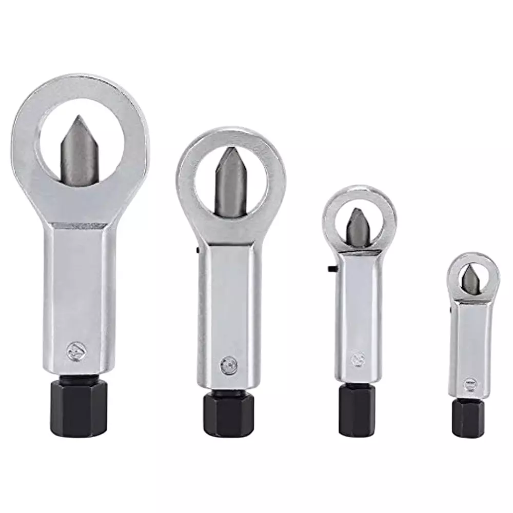 H9 Heavy Duty Nut Spliter 9-27 mm Clutch Head Metal Grey (Pack of 4)