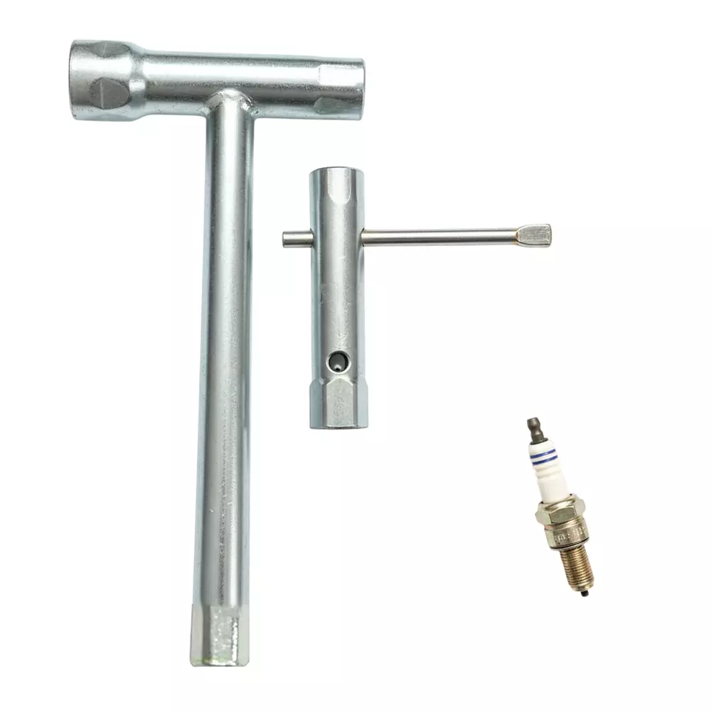 MEC Multi-Vehicle T Plug Spanner + Double Plug Spanner with Tony Bar & Spark Plug, MEC1231 (Set of 3 Pcs)