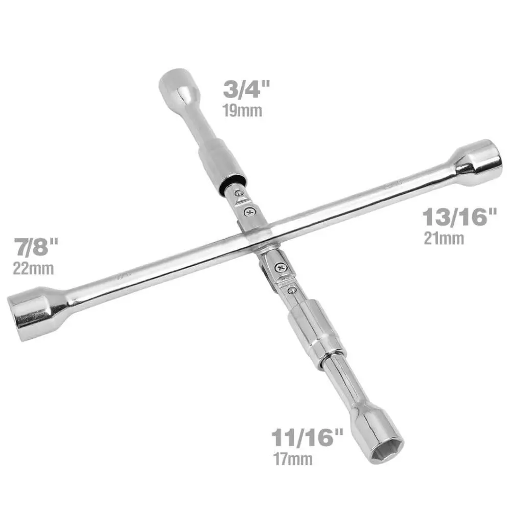 ad-international-folding-cross-socket-lug-wrench-carbon-steel-silver-4-way-for-industrial-use