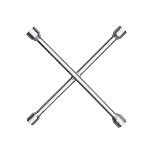 MEC 4 Way Cross Socket Wrench Alloy Steel Chrome Plated 17, 19, 21 & 23 mm with Hex Head, MEC1232