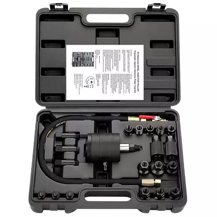 AGE-TECH Pneumatic Fuel Injector Puller Kit 0.5 – 0.8 Bar Working Pressure M8 to M19 Thread Size, YZ-6202