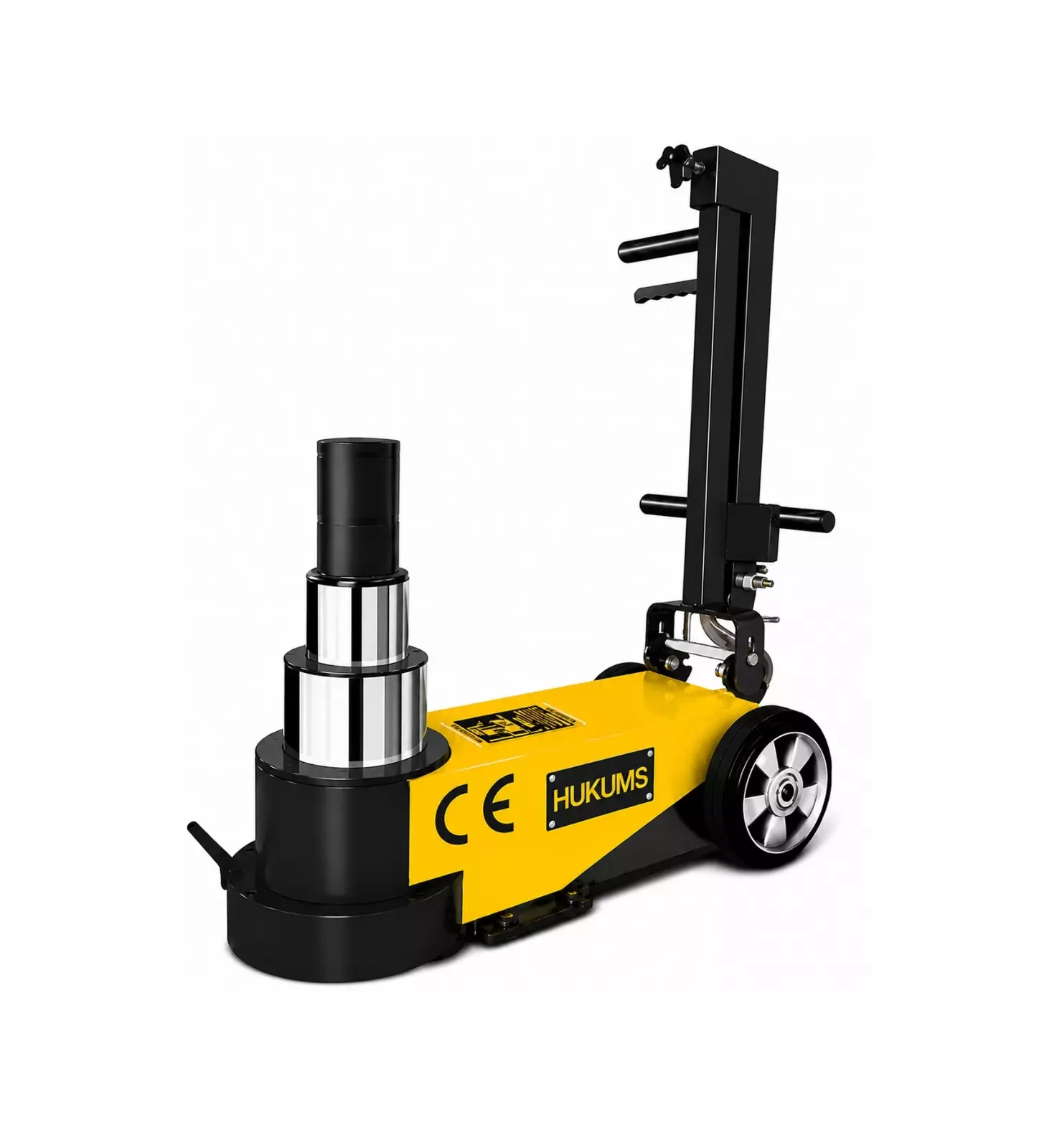 HUKUMS Pneumatic Air Hydraulic Jack 80000/40000 Kg Capacity with 370 mm Max Lifting Height