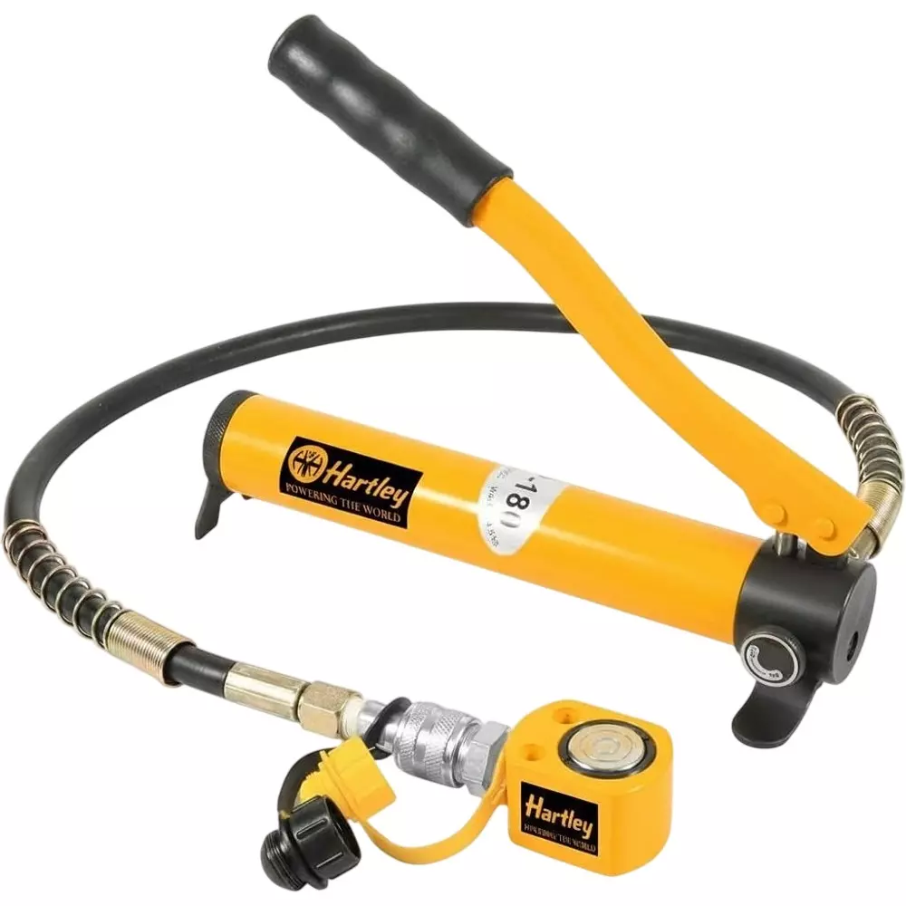 Nutronics Hydraulic Cylinder Jack Kit with Hand Pump Alloy Steel 5 Ton (5000 Kg) Load Capacity for Industrial Uses, FPY-5+180