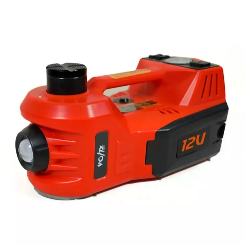 Voltz Electric Hydraulic Car Jack with Built-in Tire Inflator Pump & LED Light, 35 LPM Air Flow and 5 Ton Lifting Capacity, TY155HJ