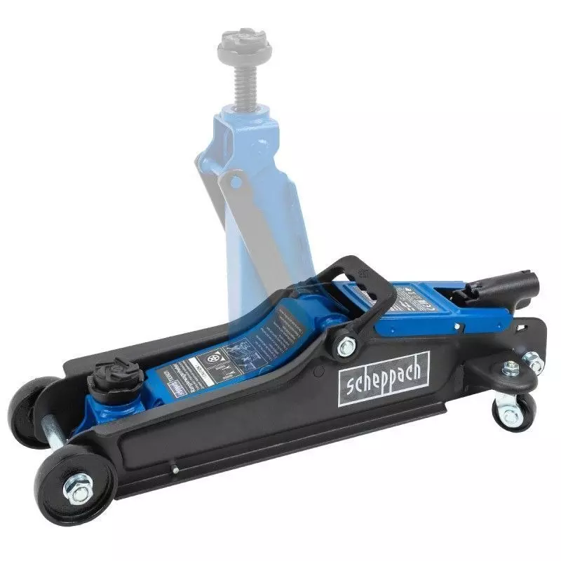 Scheppach Two-Piston Hydraulic Jack 2500 Kg Load Capacity 400 mm Maximum Lifting Height, Sch-T830031