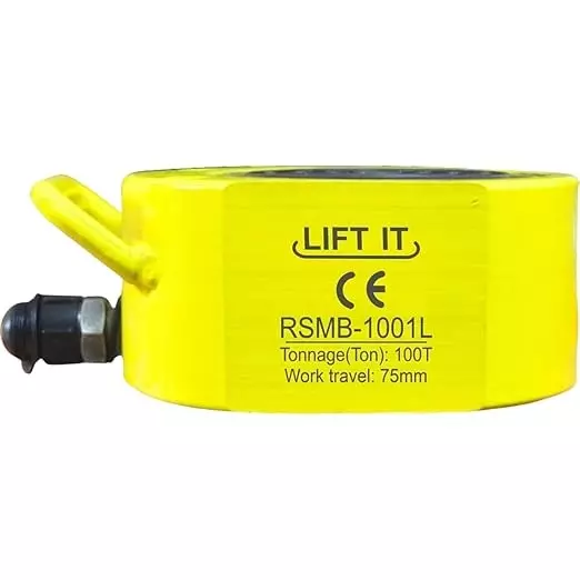 Liftit Hydraulic Multi Stage Jack 100 Ton Lifting 75 mm Stroke Length 185x160 mm Outside Dia., RSMB 100 1L