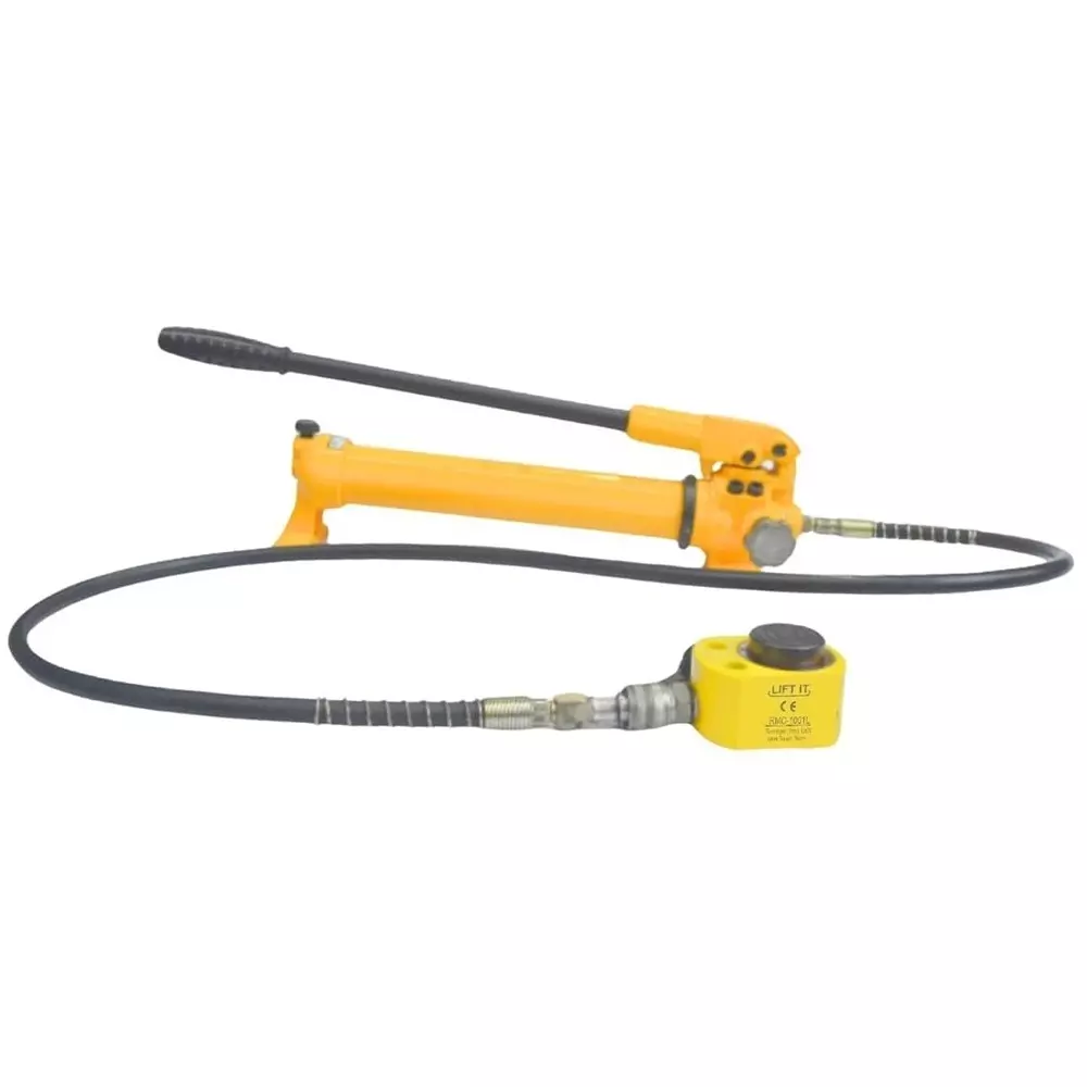 Liftit Hydraulic Button Jack with JCP 700 Pump 100 Ton Lifting 16 mm Stroke Length 185x160 mm Outside Dia., RMC-1001 & JCP 700