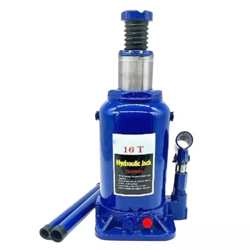 Imported 16 Ton Hydraulic Bottle Jack with Oil Seal Kit, Mild Steel Body and 400 mm Lifting Height, HIJ16